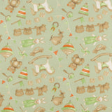 Flanellette Imprimée - CHARLIE  - 168 - Sauge