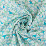 Flanellette Imprimée - CHARLIE  - 171 - Bleu