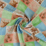 Flanellette Imprimée - CHARLIE  - 178 - Pêche