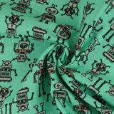 Printed Flannelette - CHARLIE - 192 - Aqua