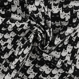 Printed Flannelette - CHARLIE - 203 - Black & White