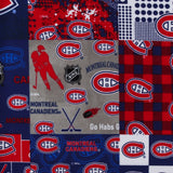 Montreal Canadiens - NHL Flannelette Print - Plaids - Blue