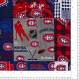 Montreal Canadiens - NHL Flannelette Print - Plaids - Blue