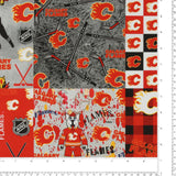 Calgary Flames NHL COTTON Print - Red