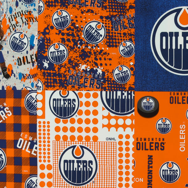 Edmonton Oilers NHL COTTON Print 4 - Orange