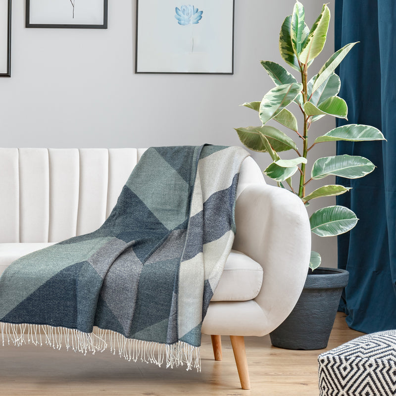 Decorative Throw - Jersey - Blue - 50 x 60 in (127 x 152 cm)