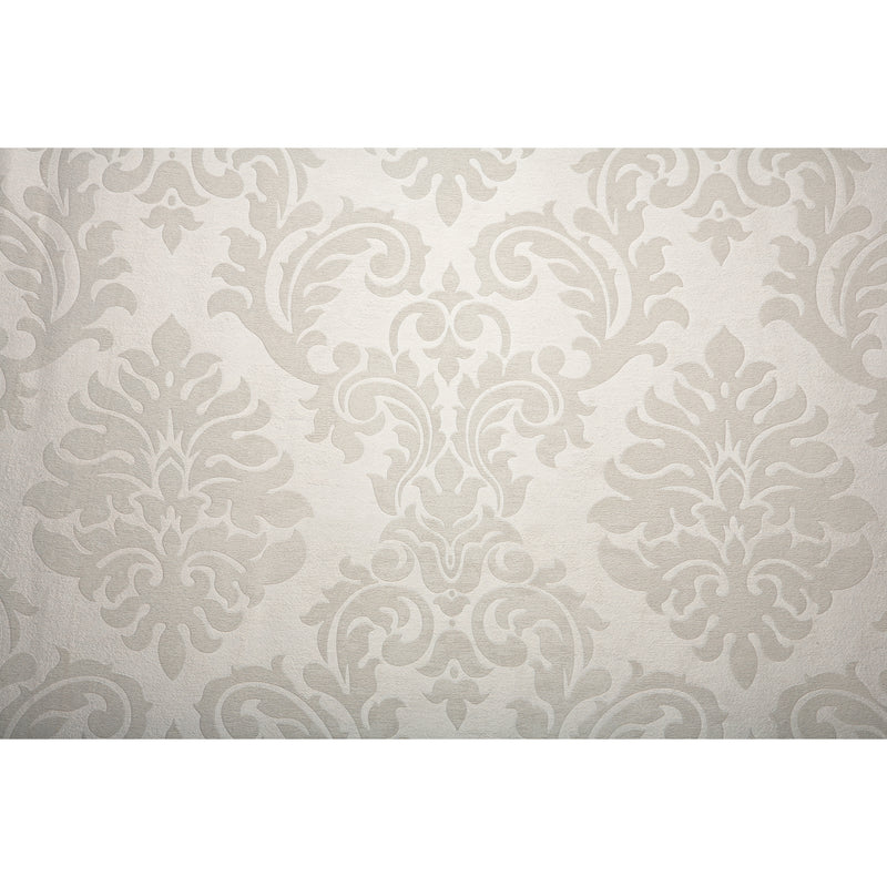 Hidden Tab curtain panel - Rococo - Ivory - 50 x 95''