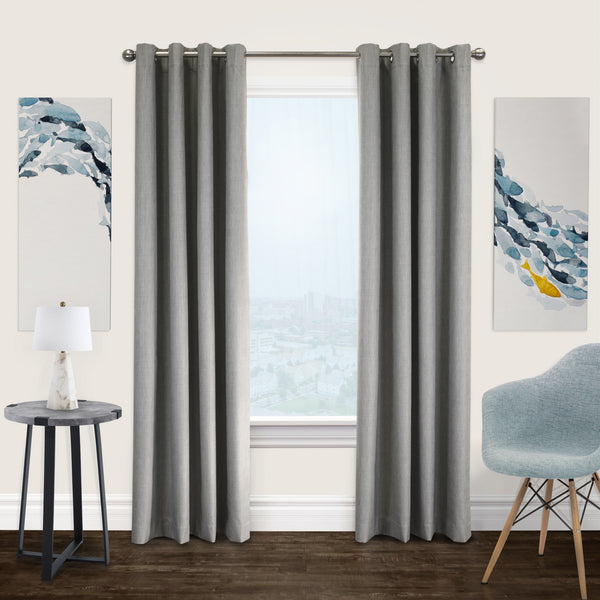 Grommet curtain panel - Bailey - Greige - 52 x 84''