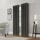 Grommet curtain panel - Taylor - Charcoal - 52 x 63&#039;&#039;