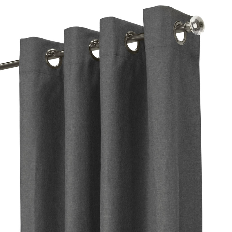 Grommet curtain panel - Taylor - Charcoal - 52 x 84&#039;&#039;