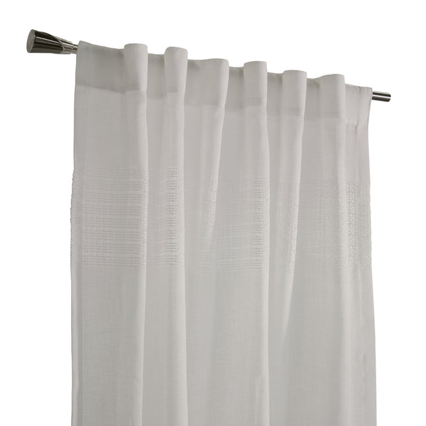 Hidden Tab curtain panel - Clara - White - 52 x 95''