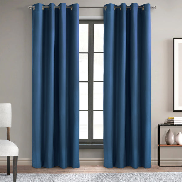 Grommet curtain panel - Dakota - Navy - 52 x 63&#039;&#039;