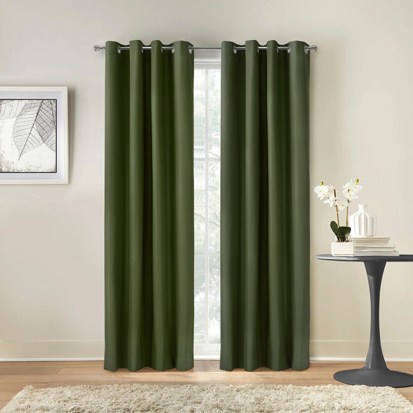 Grommet curtain panel - Dakota - Olive - 52 x 84&#039;&#039;