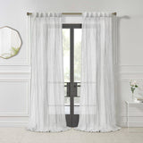 Hidden Tab curtain panel - Lexi - White - 52 x 84''