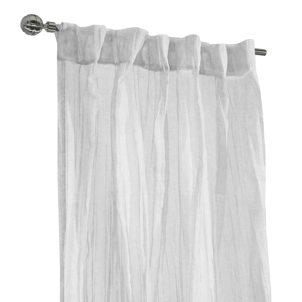 Hidden Tab curtain panel - Lexi - White - 52 x 84''