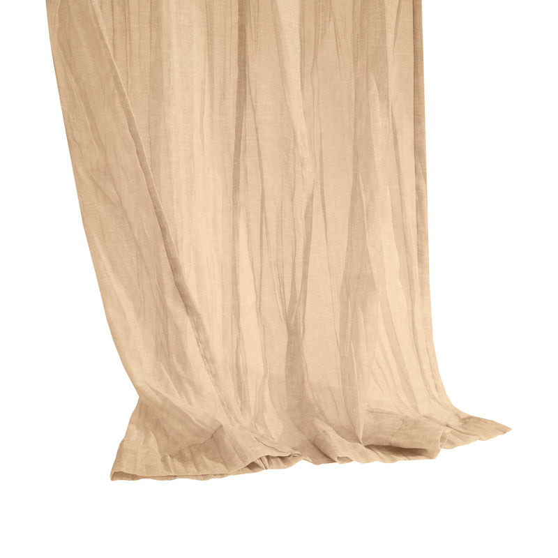 Hidden Tab curtain panel - Lexi - Apricot - 52 x 84''