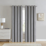 Reversible Blackout Grommet curtain panel - Thermal Plus - Vice Versa - Grey