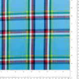 Tartan fils croisés - TERRITOIRE DU YUKON - Bleu