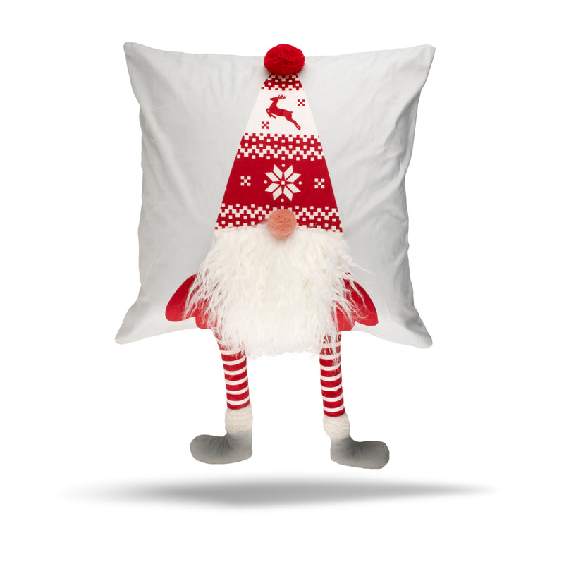 Decorative cushion cover - Gnome - Grey - 17 x 17''