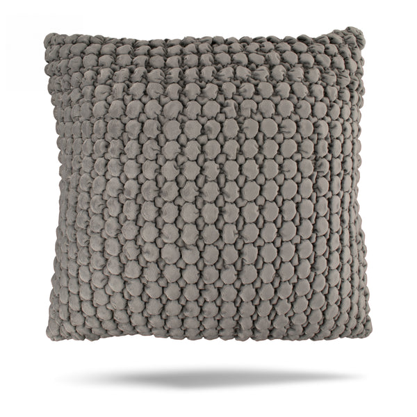 Decorative cushion cover - Tisha - Silver - 18 x 18''