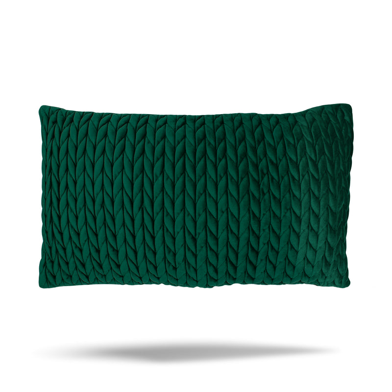 Decorative cushion cover - Darcy - Green - 12 x 20''