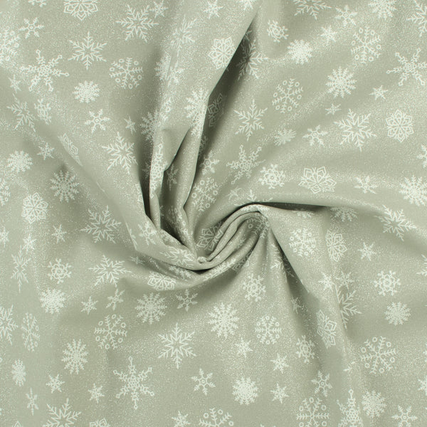 Printed Cotton - ALL THAT GLITTER - 003 - Grey & Silver