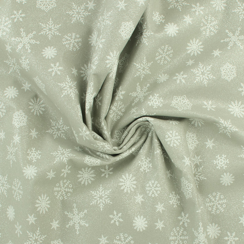 Printed Cotton - ALL THAT GLITTER - 003 - Grey & Silver