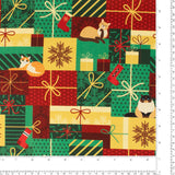 Coton imprimé - Noël des animaux II - 001 - Multicouleur