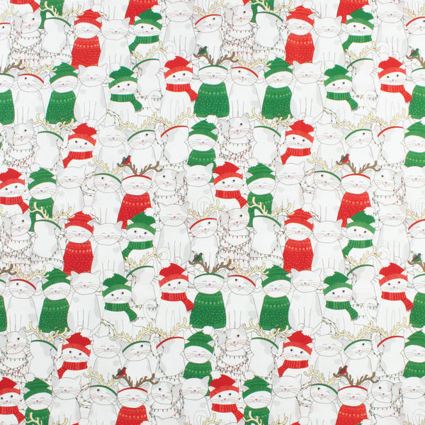 Printed Cotton - Jingle Pets II - 004 - White