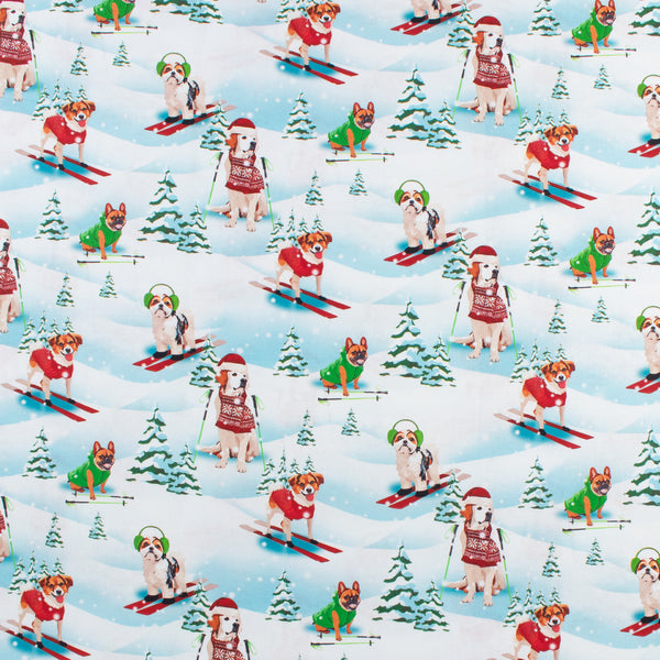 Printed Cotton - Jingle Pets II - 005 - Light Blue