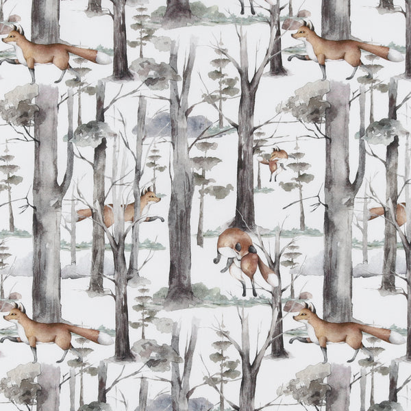 Printed Cotton - Winter Wonderland II - 002 - White