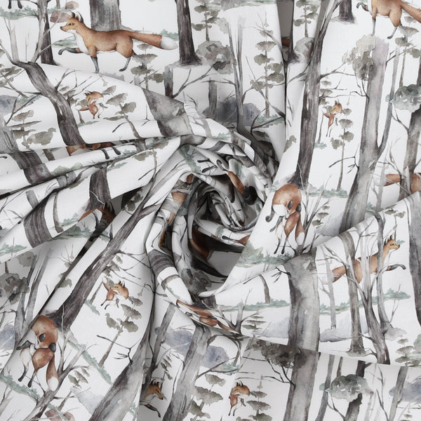 Printed Cotton - Winter Wonderland II - 002 - White