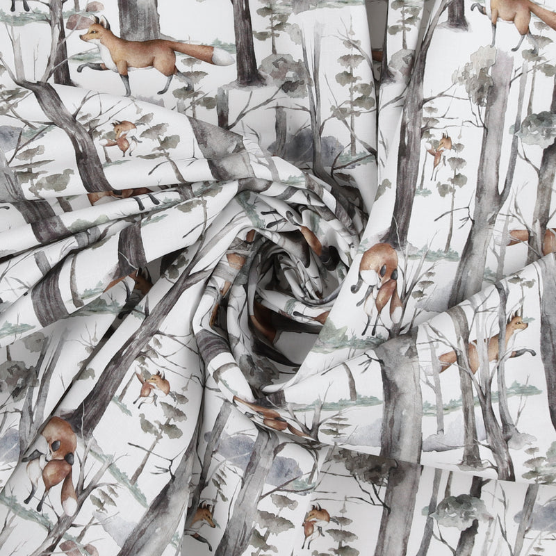 Coton imprimé - Merveilles d&#039;hiver II - 002 - Blanc