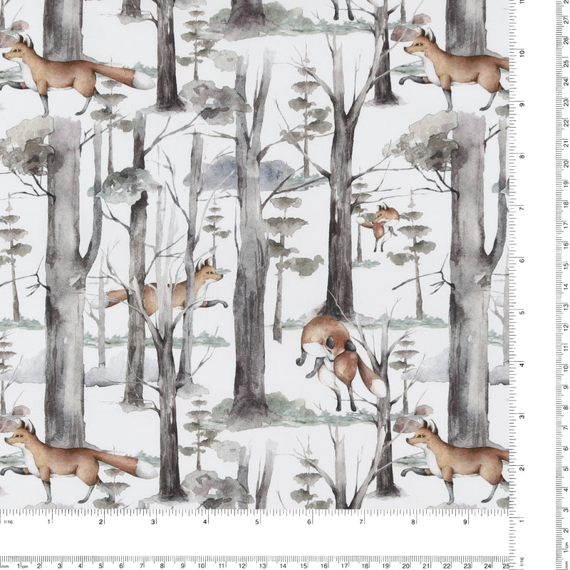 Coton imprimé - Merveilles d&#039;hiver II - 002 - Blanc