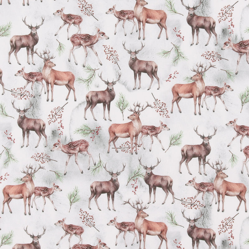 Coton imprimé - Merveilles d&#039;hiver II - 003 - Gris Pâle