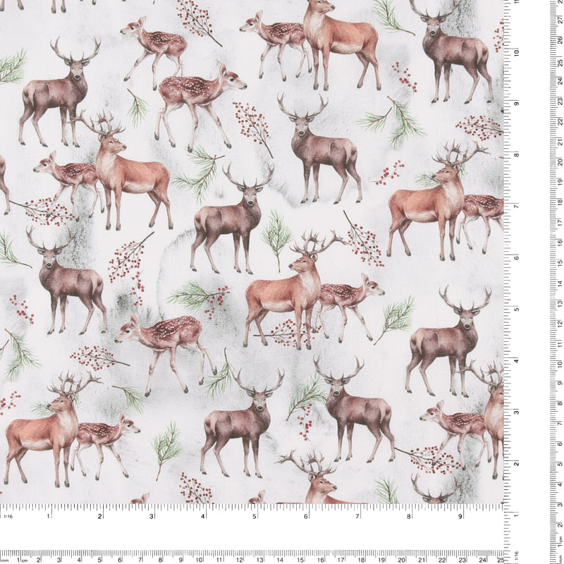 Coton imprimé - Merveilles d&#039;hiver II - 003 - Gris Pâle