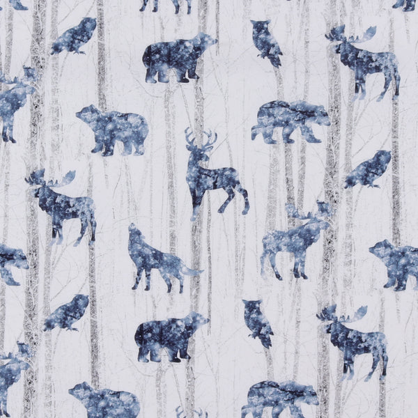 Printed Cotton - Winter Wonderland II - 004 - White
