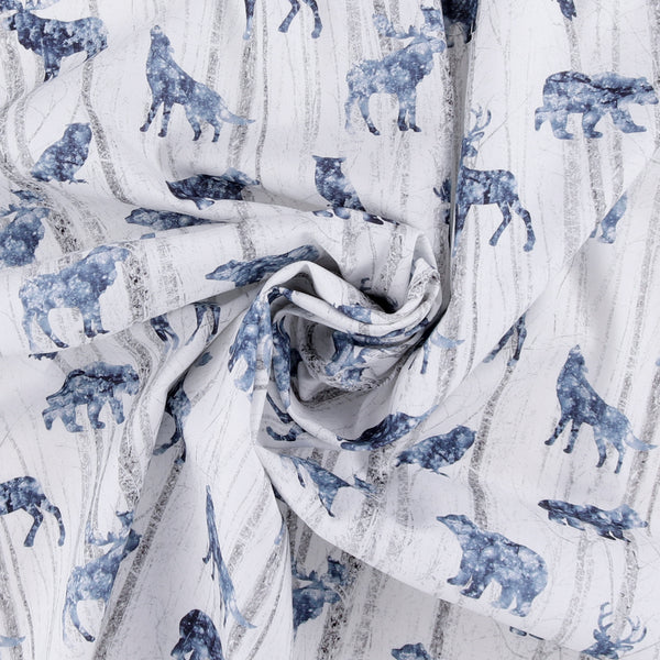 Printed Cotton - Winter Wonderland II - 004 - White