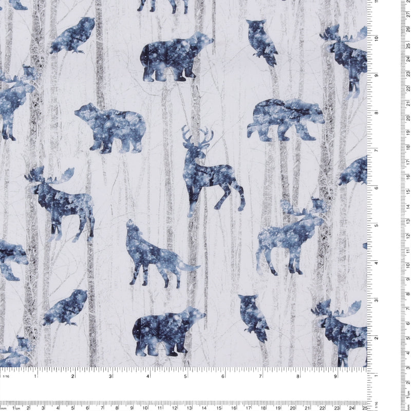 Coton imprimé - Merveilles d&#039;hiver II - 004 - Blanc