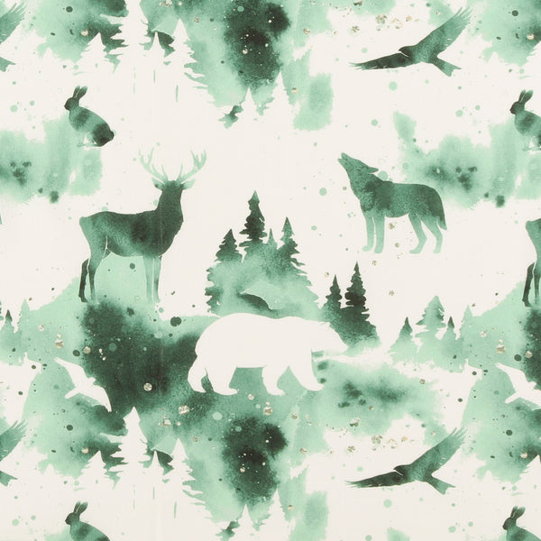 Printed Cotton - Winter Wonderland II - 006 - Mint