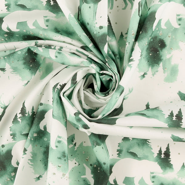 Printed Cotton - Winter Wonderland II - 006 - Mint