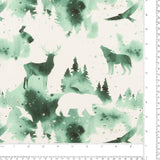 Coton imprimé - Merveilles d&#039;hiver II - 006 - Menthe