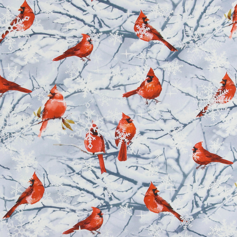 Coton imprimé - Merveilles d&#039;hiver II - 007 - Bleu