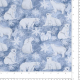 Coton imprimé - Merveilles d'hiver II - 008 - Bleu