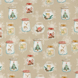 Printed Cotton - Natural Holiday - 002 - Taupe