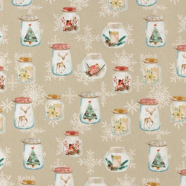Printed Cotton - Natural Holiday - 002 - Taupe