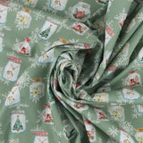 Printed Cotton - Natural Holiday - 003 - Sage