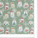 Printed Cotton - Natural Holiday - 003 - Sage