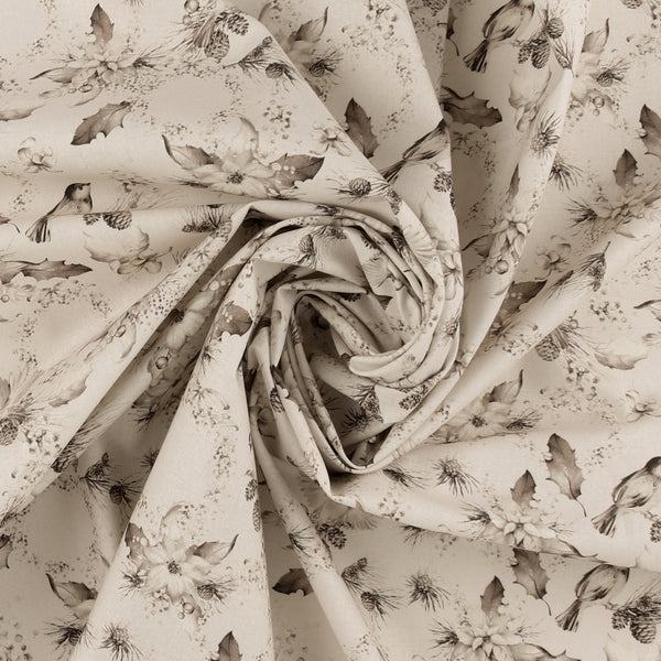 Printed Cotton - Natural Holiday - 004 - Natural