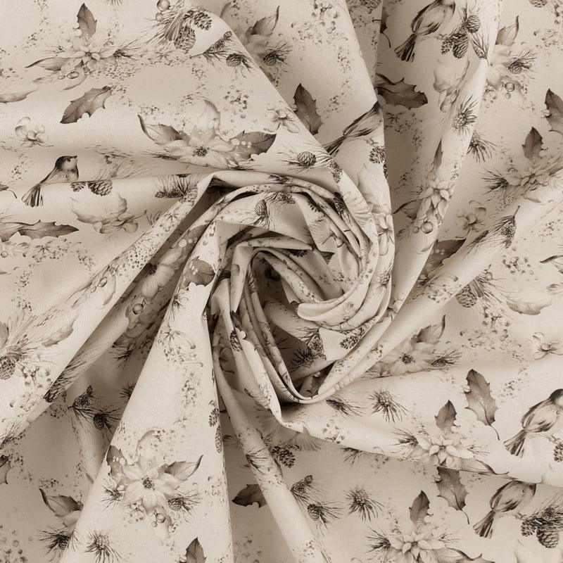 Printed Cotton - Natural Holiday - 004 - Natural